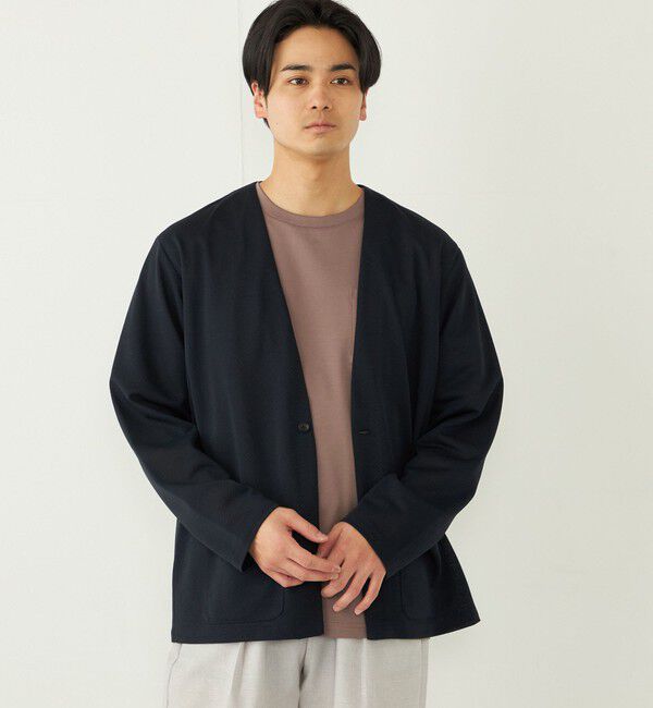 SHIPS Colors 「SHIPS Colors:〈洗濯機可能〉シャリル ジャージー カーディガン◇」|カーディガン|ダークブルー