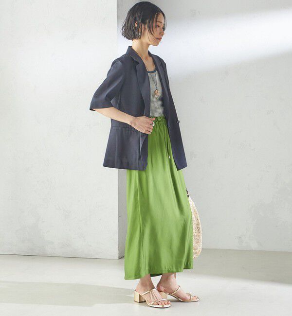 SHIPS for women「〈手洗い可能〉ダブル 半袖 ジャケット」|テーラードジャケット|