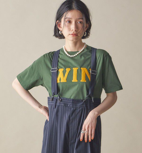 SHIPS for women「SHIPS NINE CASE:〈洗濯機可能〉パッチワーク ロゴ TEE」|Tシャツ・カットソー|
