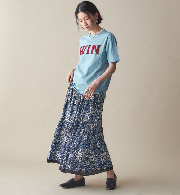 SHIPS for women「SHIPS NINE CASE:〈洗濯機可能〉パッチワーク ロゴ TEE」|Tシャツ・カットソー|