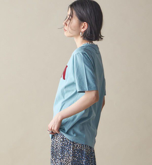 SHIPS for women「SHIPS NINE CASE:〈洗濯機可能〉パッチワーク ロゴ TEE」|Tシャツ・カットソー|