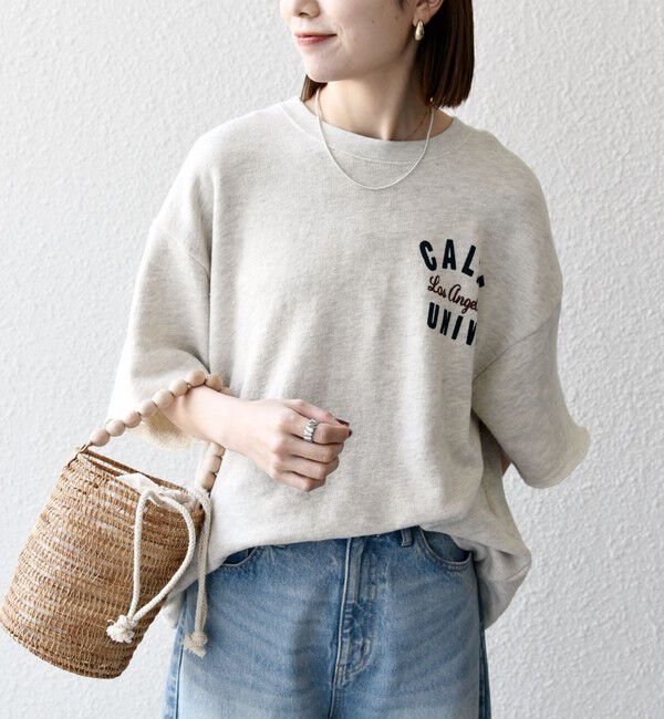 SHIPS any「SHIPS any: ドライタッチ 吊り裏毛 ヴィンテージライク カレッジ スウェット Tシャツ◇」|Tシャツ・カットソー|