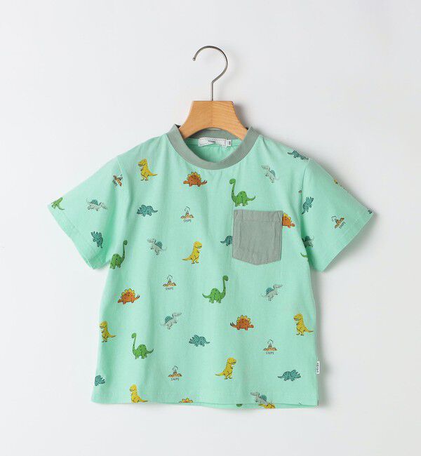 SHIPS KIDS「SHIPS KIDS:100～130cm / 恐竜 テキスタイル 半袖 TEE」|Tシャツ・カットソー|