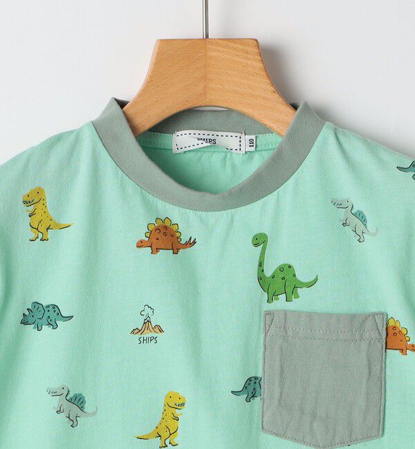 SHIPS KIDS「SHIPS KIDS:100～130cm / 恐竜 テキスタイル 半袖 TEE」|Tシャツ・カットソー|