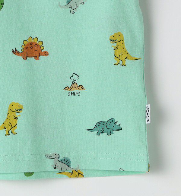 SHIPS KIDS「SHIPS KIDS:100～130cm / 恐竜 テキスタイル 半袖 TEE」|Tシャツ・カットソー|