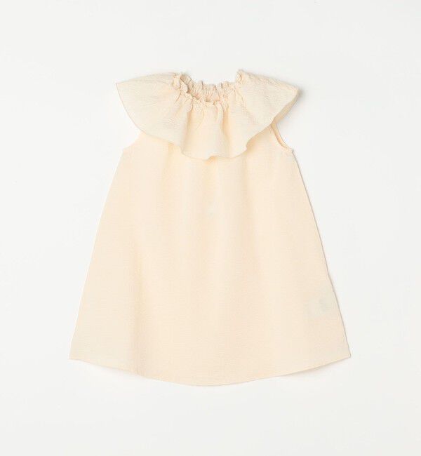 SHIPS any「SHIPS any: シアサッカー フリルカラー ノースリーブ ワンピース <KIDS>」|ワンピース|