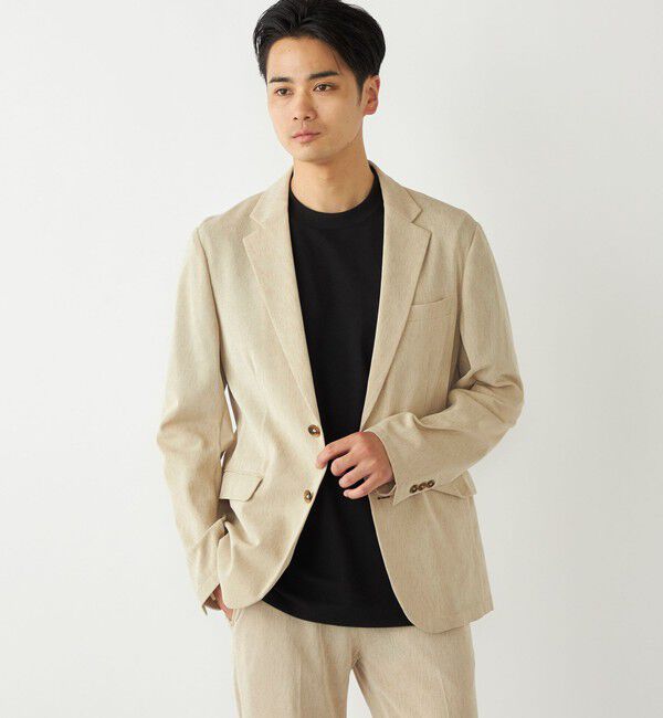 SHIPS Colors 「SHIPS Colors:〈洗濯機可能〉シャリル ジャージー 2B ジャケット ベージュ」|テーラードジャケット|