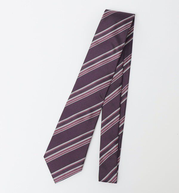 SHIPS Colors 「SHIPS Colors:シルク ストライプ ネクタイ」|ネクタイ・蝶ネクタイ|パープル