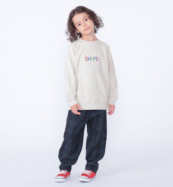 SHIPS KIDS「SHIPS KIDS:100～130cm / 50th ANNIV セレモニー チェック タック パンツ」|スラックス|