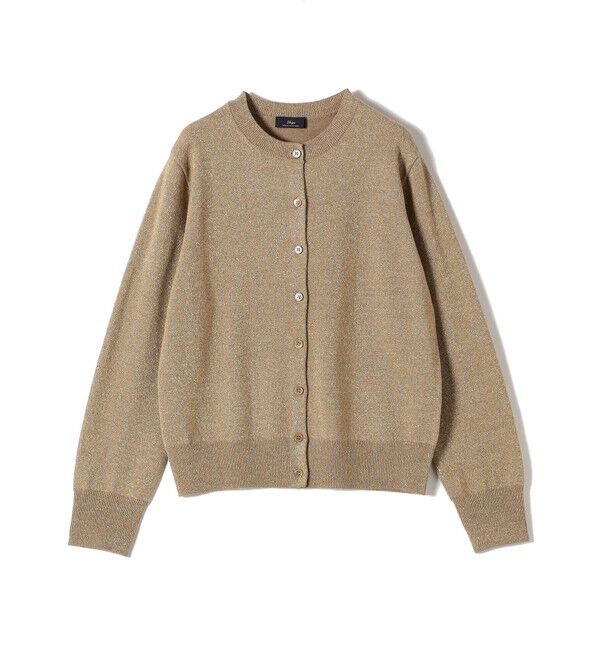 SHIPS for women「SHIPS Primary Navy Label:〈手洗い可能〉VICTORIA ラメ カーディガン」|カーディガン|ゴールド
