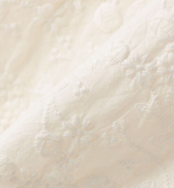 SHIPS KIDS「SHIPS KIDS:100～130cm /刺繍 フリルカラー ブラウス」|シャツ・ブラウス|