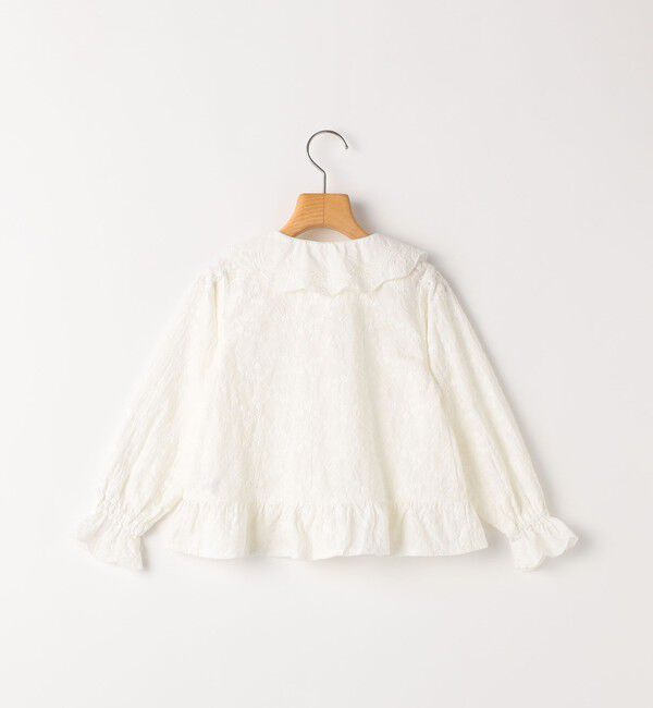 SHIPS KIDS「SHIPS KIDS:100～130cm /刺繍 フリルカラー ブラウス」|シャツ・ブラウス|