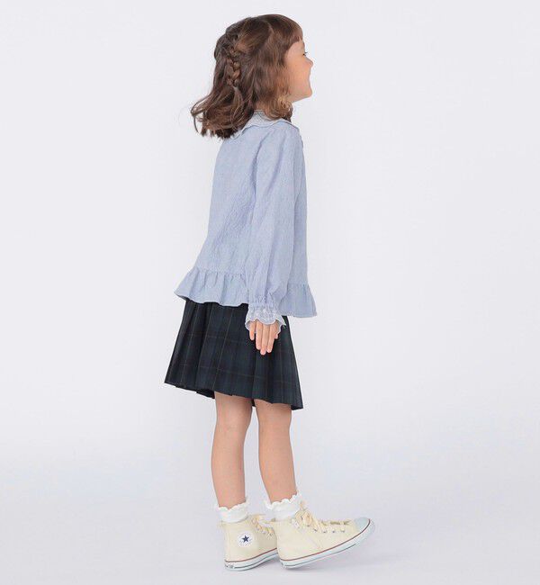 SHIPS KIDS「SHIPS KIDS:100～130cm /刺繍 フリルカラー ブラウス」|シャツ・ブラウス|