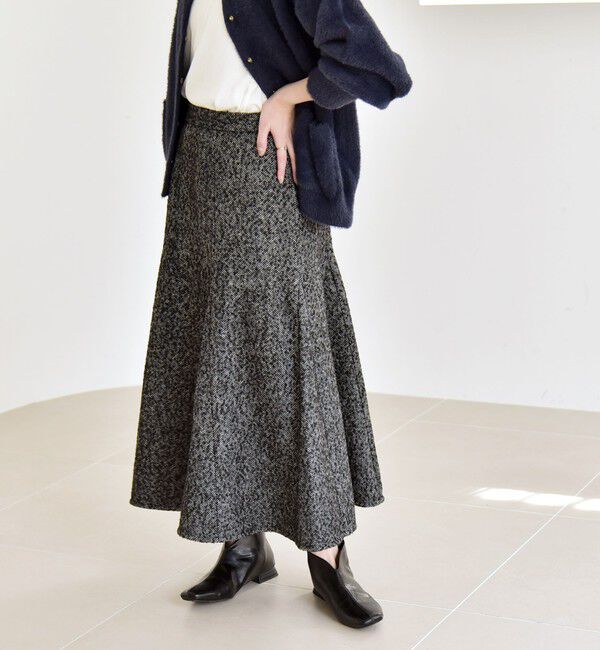 quaranciel「quaranciel: ツイード フレア スカート」|フレア|