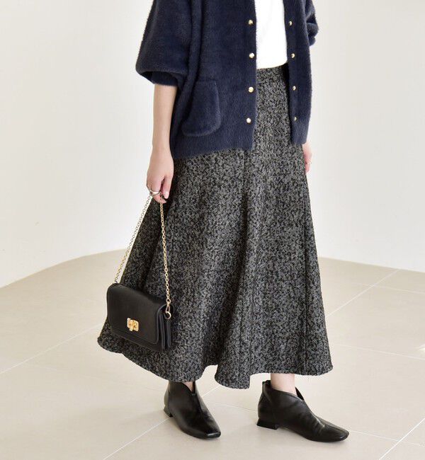 quaranciel「quaranciel: ツイード フレア スカート」|フレア|