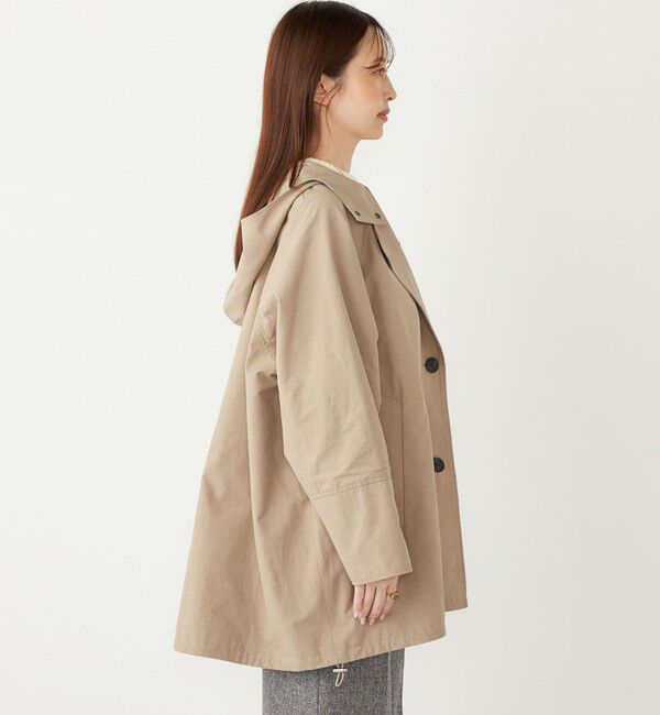 SHIPS Colors 「SHIPS Colors:フード トレンチ ハーフ コート」|トレンチコート|