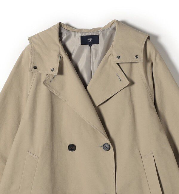 SHIPS Colors 「SHIPS Colors:フード トレンチ ハーフ コート」|トレンチコート|
