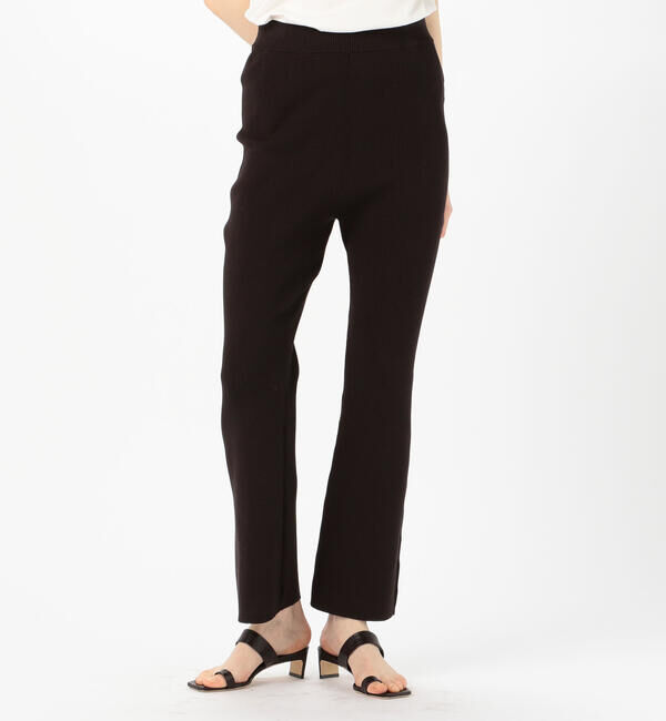 Ballsey「コットンストレッチリブ セミフレアパンツ」|その他|17 チャコールグレー