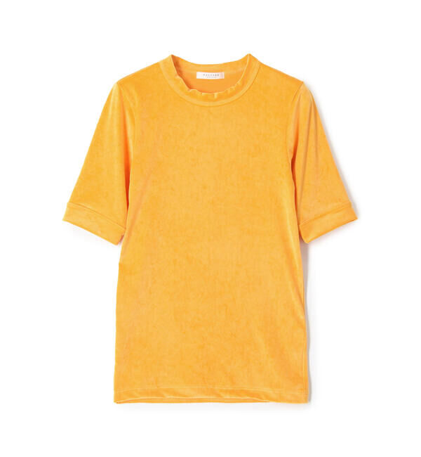 MACPHEE「トリアセテートポリエステルベロア ハーフスリーブプルオーバー」|Tシャツ・カットソー|
