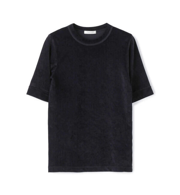 MACPHEE「トリアセテートポリエステルベロア ハーフスリーブプルオーバー」|Tシャツ・カットソー|