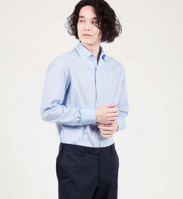 TOMORROWLAND MENS「コットンカラミ ループボタンダウンシャツ」|シャツ・ブラウス|