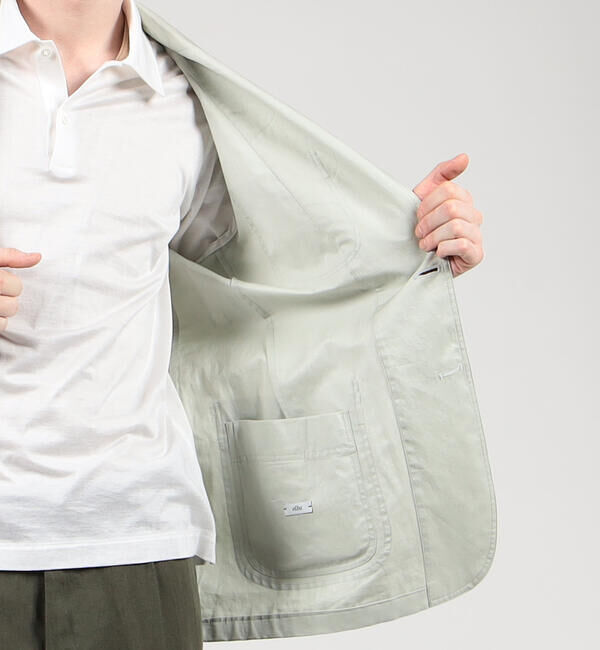 TOMORROWLAND BUYING WEAR「CARUSO コットンリネン シングルブレステッド2Bジャケット」|テーラードジャケット|