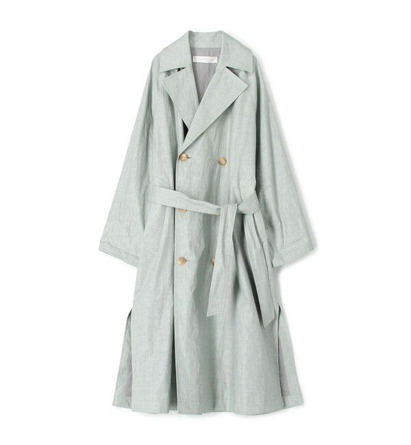 GALERIE VIE「チンツリネン トレンチコート」|トレンチコート|53 グリーン