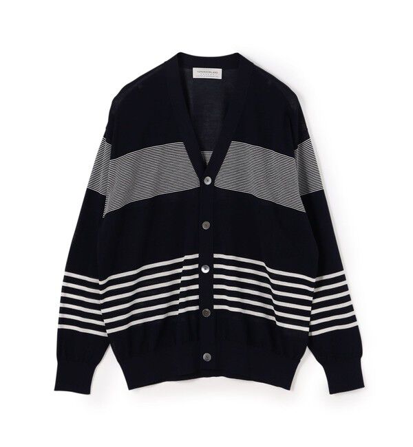 TOMORROWLAND MENS「TOMORROWLAND TRICOT コットンナイロン Vネックカーディガン」|カーディガン|68 ネイビー系