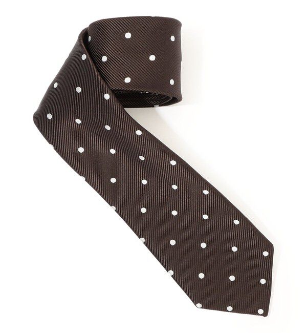 TOMORROWLAND GOODS「TOMORROWLAND コットンシルク ドットネクタイ」|ネクタイ・蝶ネクタイ|48 ダークブラウン系