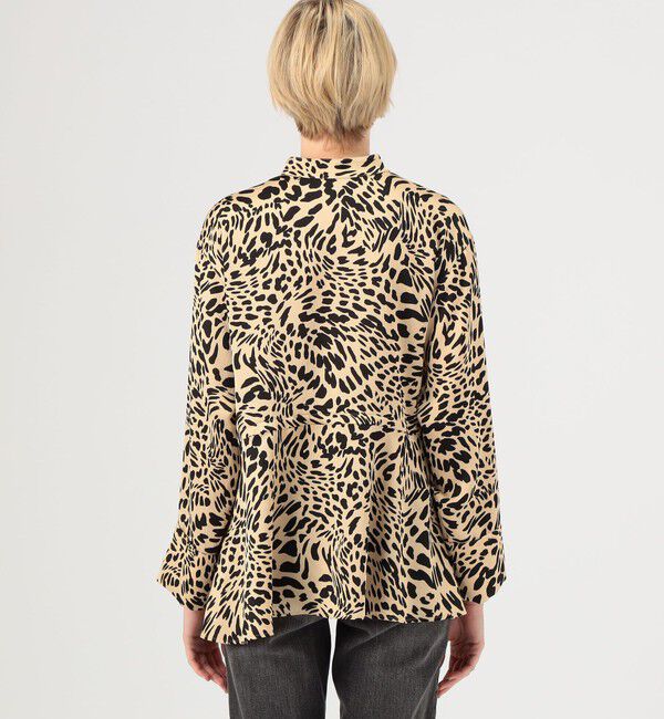 MACPHEE「レオパードプリント ペプラムブラウス」|シャツ・ブラウス|