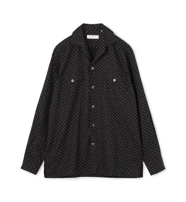 TOMORROWLAND MENS「コットンシルク オープンカラー プリントシャツ」|シャツ・ブラウス|19 ブラック