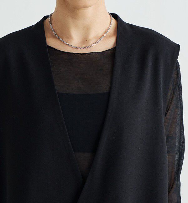 Edition「バックサテンジョーゼット Vネックジレ」|ベスト・ジレ|