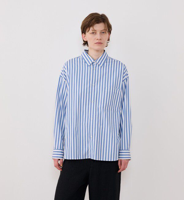 GALERIE VIE「ツイストコットンストライプ メンズライクシャツ」|シャツ・ブラウス|