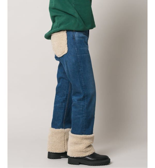  「ボアデニムパンツ」|デニム|
