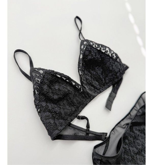 EMILYWEEK「チュールレースブラ」|インナー|ブラック