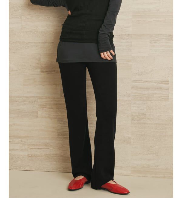 Plage「《WEB限定追加予約》18G スムース パンツ 2」|その他|ブラック