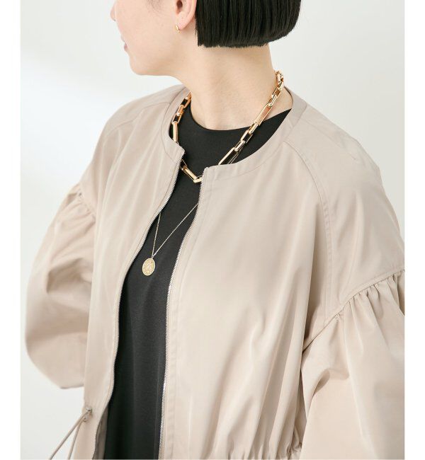 VERMEIL par iena「ノーカラーギャザーZIPブルゾン」|その他|