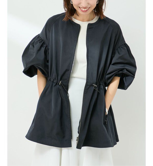 VERMEIL par iena「ノーカラーギャザーZIPブルゾン」|その他|