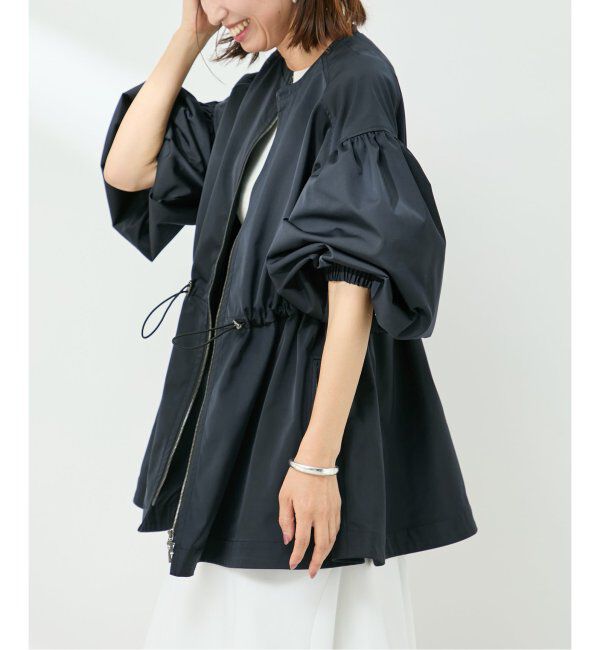 VERMEIL par iena「ノーカラーギャザーZIPブルゾン」|その他|