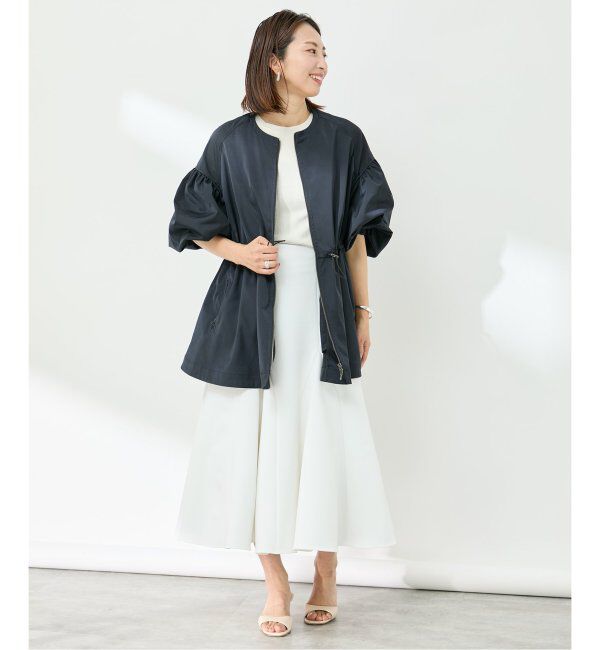 VERMEIL par iena「ノーカラーギャザーZIPブルゾン」|その他|