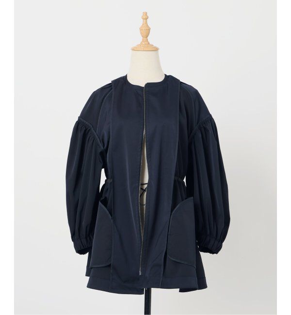 VERMEIL par iena「ノーカラーギャザーZIPブルゾン」|その他|