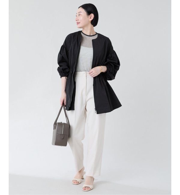 VERMEIL par iena「ノーカラーギャザーZIPブルゾン」|その他|