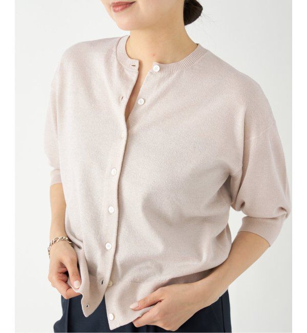 IENA「《追加3》LEVITAクルーカーディガン」|カーディガン|