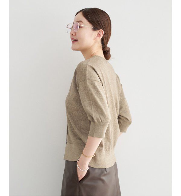 IENA「《追加3》LEVITAクルーカーディガン」|カーディガン|