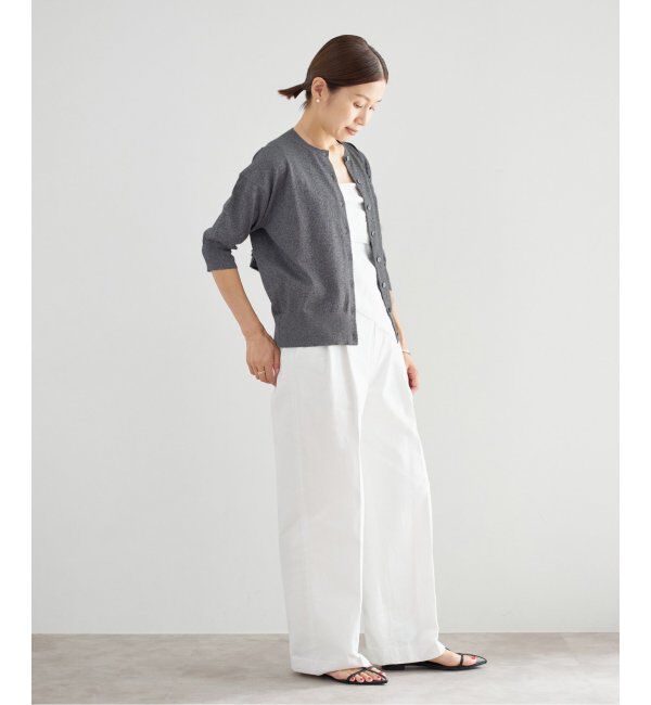 IENA「《追加3》LEVITAクルーカーディガン」|カーディガン|