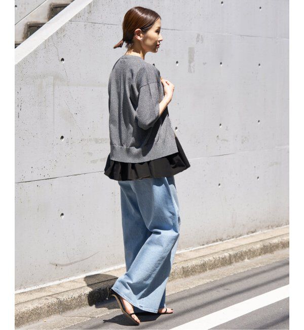 IENA「《追加3》LEVITAクルーカーディガン」|カーディガン|