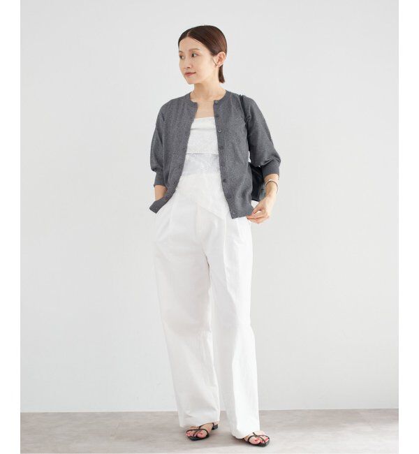 IENA「《追加3》LEVITAクルーカーディガン」|カーディガン|