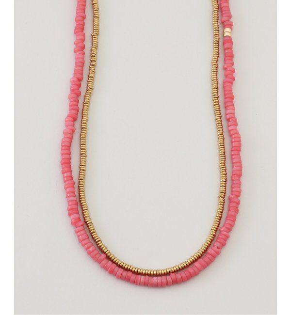 IENA LA BOUCLE「Y.A.Acc/ワイエーアク seeds double ネックレス」|ネックレス|ピンク