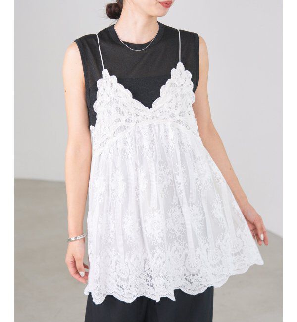 IENA「アンティークチュールバテンキャミ」|シャツ・ブラウス|ホワイト