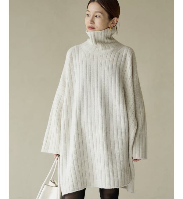 IENA「ワイドリブBIGプルオーバー」|ニット・セーター|